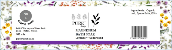 Magnesium - Lavender and Cedarwood Bath Soak 500 mls Hot on Sale