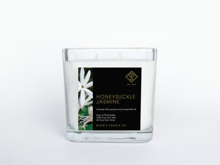 Honeysuckle Jasmine 100% Pure Soy Double Wick Candle For Discount