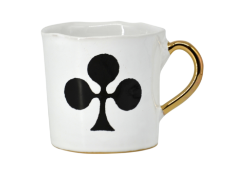 KUHN KERAMIK ALICE MEDIUM COFFEE CUP GLAM WITH GOLDEN HANDLE - Clover For Sale