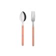 SABRE BISTROT SHINY MEDIUM SPOON & FORK 2PCS SET - NUDE PINK Discount