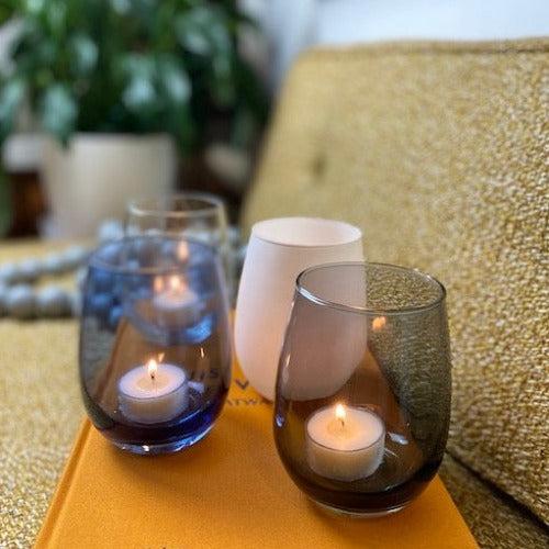 Allure Stemless Candle Glassware Smokey Green Discount