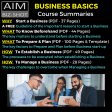 The Basics of Business - A 5 Part Business Course  ON SALE.  DISCOUNTED For Discount