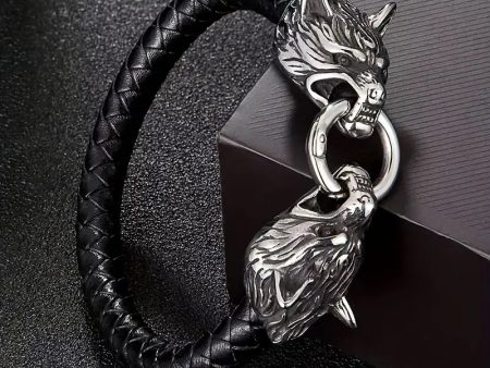 Double Wolf Bracelet For Sale