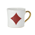 KUHN KERAMIK ALICE MEDIUM COFFEE CUP GLAM WITH GOLDEN HANDLE - Diamond Online Sale