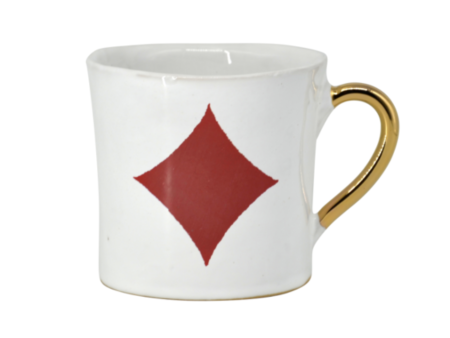 KUHN KERAMIK ALICE MEDIUM COFFEE CUP GLAM WITH GOLDEN HANDLE - Diamond Online Sale