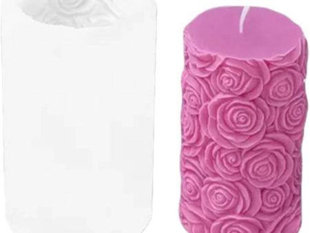 SH Silicone Candle Mold - Rose Pillar 02 For Cheap