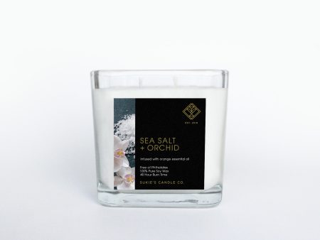 Sea Salt + Orchid 100% Pure Soy Double Wick Candle Fashion