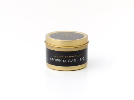 Brown Sugar + Fig 100% Pure Soy Travel Size Candle For Cheap