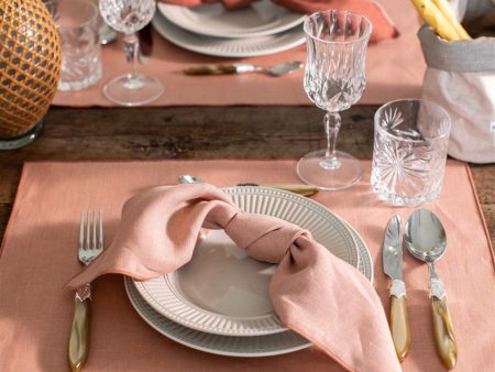 LINEN NAPKINS SET OF 2 (4 COLORS) Online now