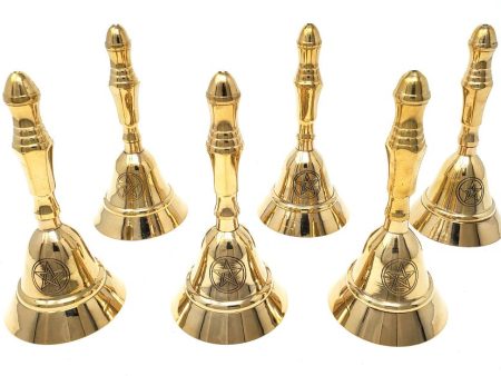 Pentacle Altar Bell, Brass 5  on Sale