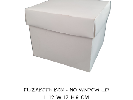 Box -  Elizabeth Box without window White 12cm x12cm x9.5cm (Out The Box)- LOCAL For Sale