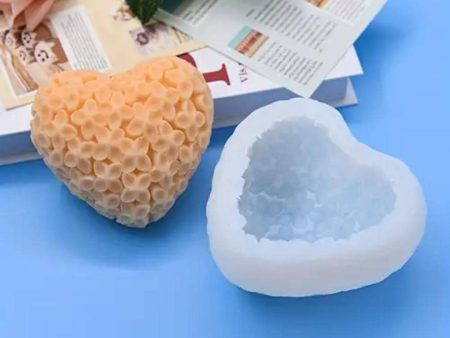 SH Silicone Candle Mold - Heart And Flower Online