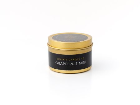 Grapefruit Mint 100% Pure Soy Travel Size Candle For Sale