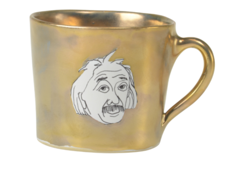 KUHN KERAMIK ALICE GOLDEN FACES MEDIUM CUP DELUXE - Albert Einstein For Cheap