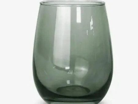 Allure Stemless Candle Glassware Smokey Green Discount