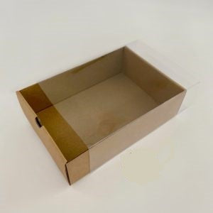 Kraft Sliding Gift Box With PVC sleeve Online Sale