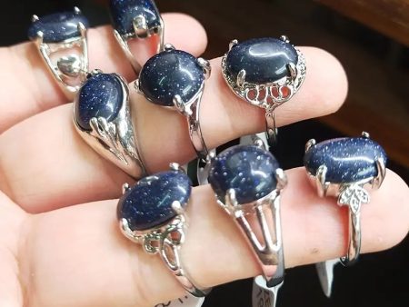 Blue Goldstone Ring For Cheap