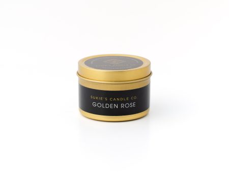 Golden Rose 100% Pure Soy Travel Size Candle For Sale