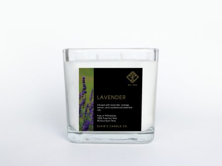 Lavender 100% Pure Soy Double Wick Candle For Discount